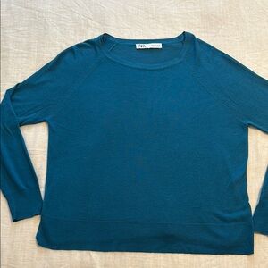 Zara Women's Blue Sweater